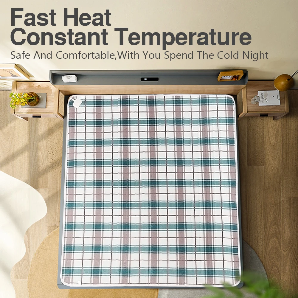 220V Electric Blanket Intelligent Switch Thicken Security Heating Pad Thermostat Blankets Body Warm Electric Flannel Mattress