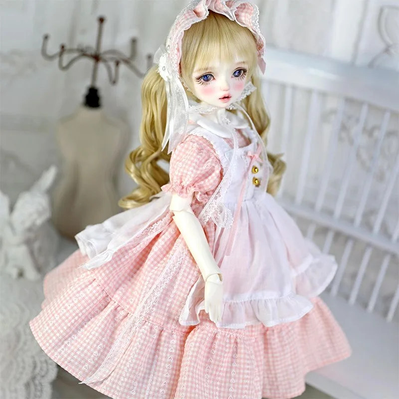 Pink Color 1/6 1/4 Bear Dress，1/3 SD10 SD13 Doll Clothes Free Shipping