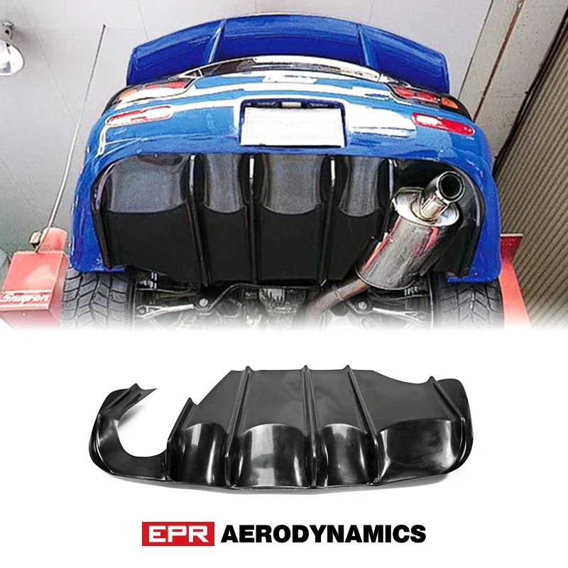 For Mazda RX7 FD3S Feed Style Glass Fiber Rear Bumper Under Diffuser Unpainted Tuning Aero Car Trim Exterior Car Parts