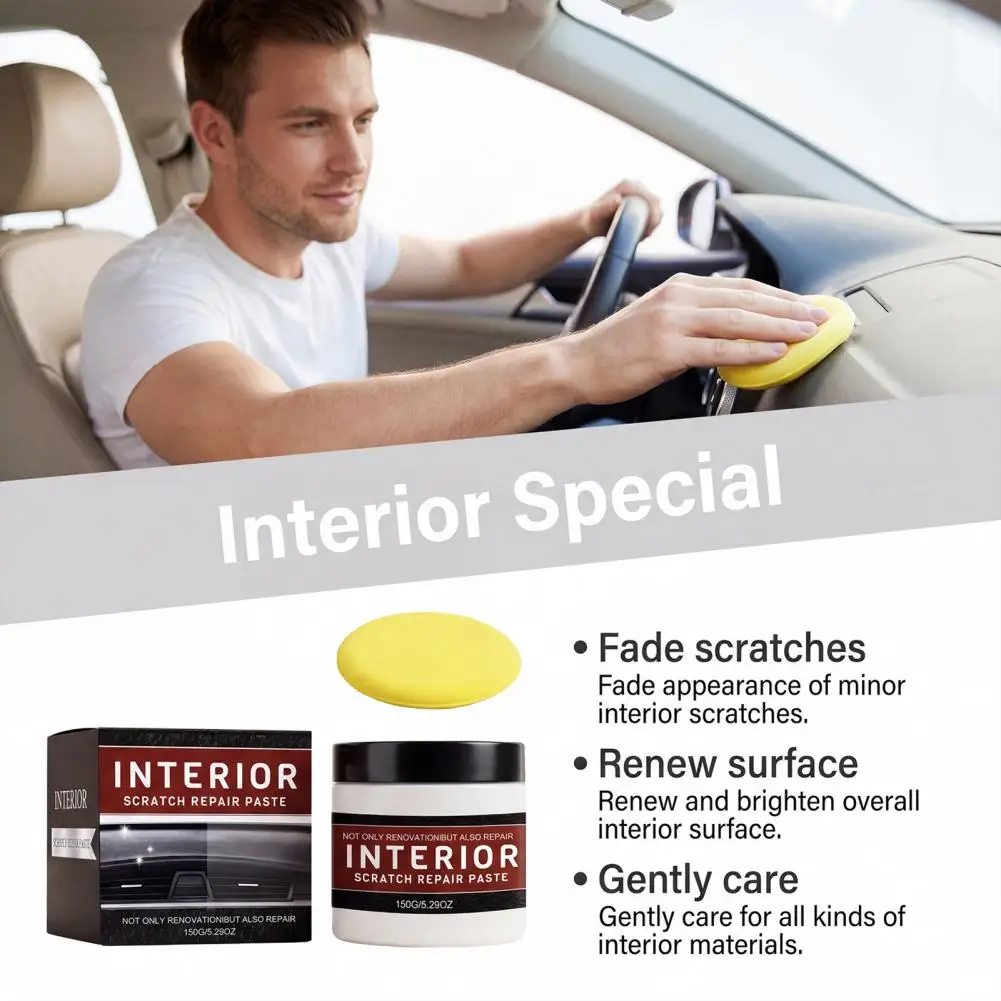 Mild Upholstery Cleaner Scratch Repair Kit, Car Paint Scratch Remover, Smooth Application Restores Shine, Daily Maintenance Upho
