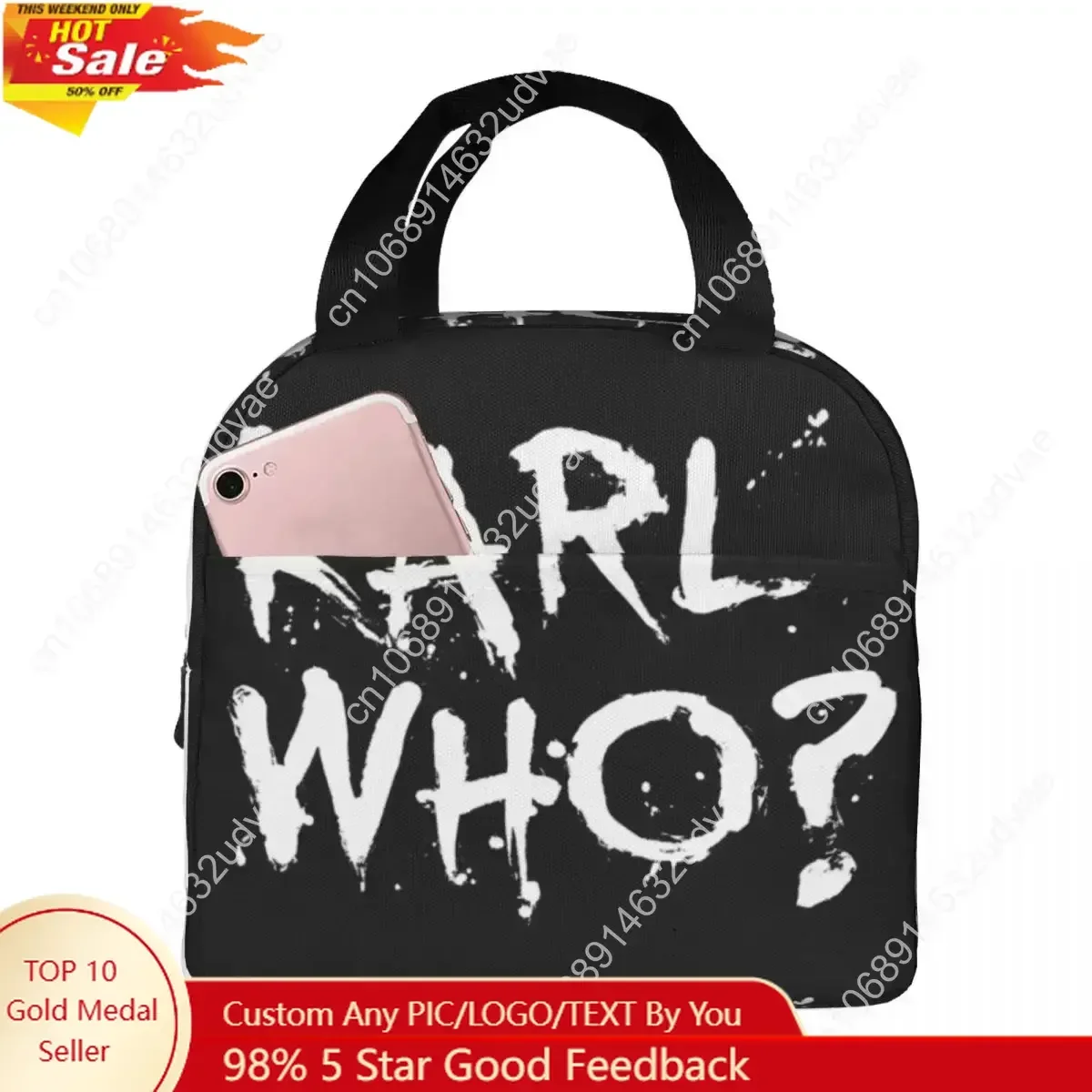 Lunch Bag for Women Kids Karl Who Thermal Cooler Portable Picnic Canvas Tote Bento Pouch