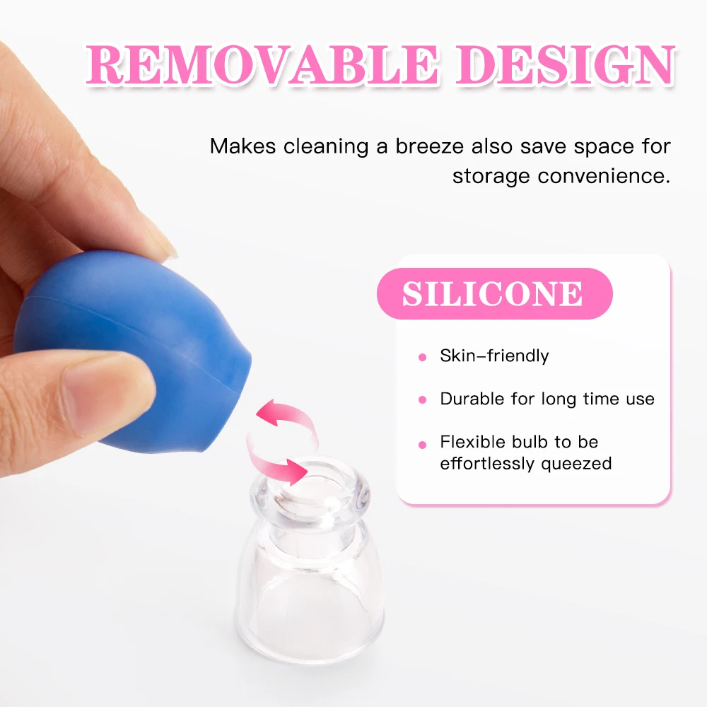 Silicone Vacuum Cupping Massage Jars Anti Cellulite Massage Facial Suction Cups Face Neck Lift Skin Scraping Guasha Anti Wrinkle