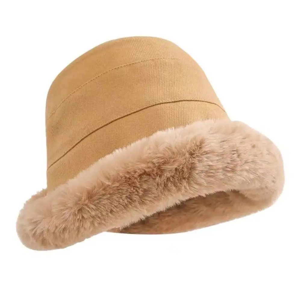 في الهواء الطلق فو الفراء أفخم قبعة بحافة بالإضافة إلى المخملية الدافئة بنما قبعة الشتاء لينة صياد قبعة المرأة