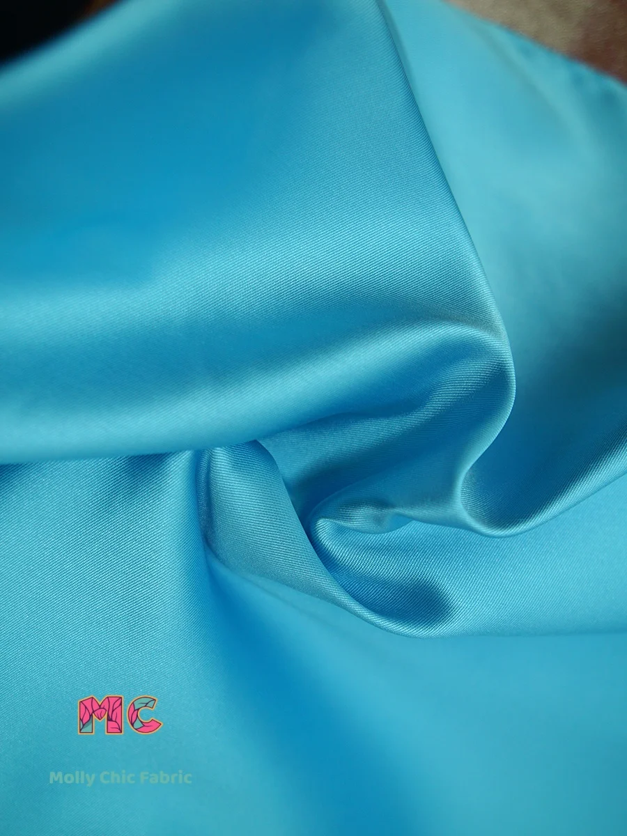 Thick high-quality Mikado twill satin fabric matte DIY evening dress fabric COS high-end custom solid color fabrics for sewing