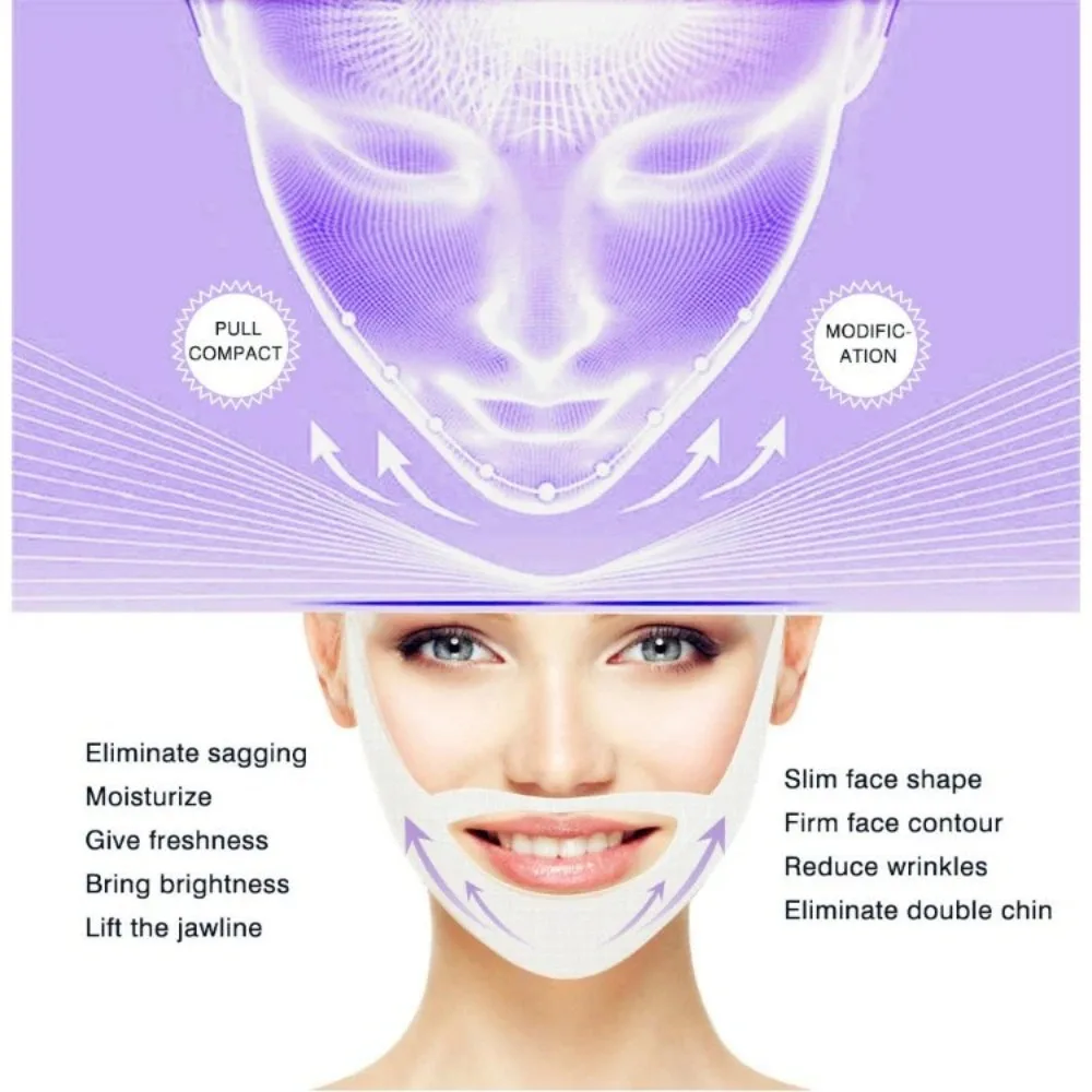 1PCS Face Lift Slimming Mask Neck Mask Face Lift V Lifting Chin Up Patch 4D Ear Tightening Skinny Masseter Double Chin Reducer