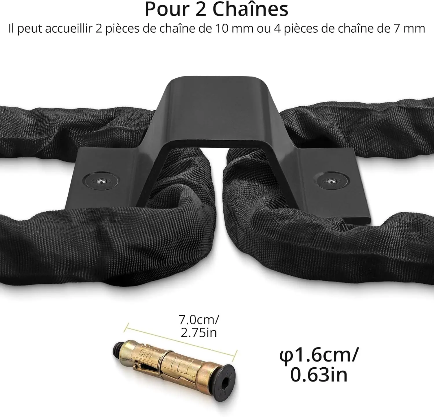 أنكراج أو سول صب سلسلة دي سيكوريتي أنكراج جدارية et Sol avec Une Maye en Carbure de 16 مللي متر أنكري دي تثبيت صب موتو