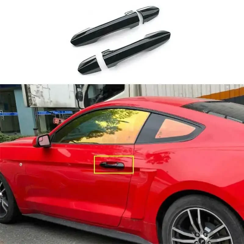 For Ford Mondeo Fusion MK4 3th CD391 2014~2022 Luxuriou Gloss Black Outer Door Handle Cover Styling Sticker Trim Car Accessories - view 3