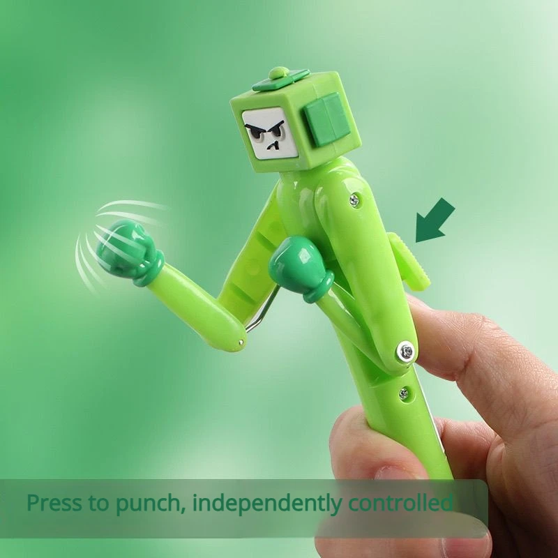 Boxender Stift-Roboter / Plüsch-Haaraccessoire-Stift mit Schlagarm, Tragbarer Cartoon-Signaturstift Ideal für Büro und Zuhause – Detail 2
