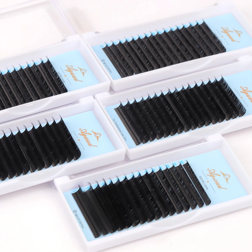 AGUUD 16 Reihen J/B/C/CC/D Kaschmir Einzelwimpernverlängerung Premium Faux Mink Weiche Natürliche Russische Volumen-Wimpern 5-25mm Cils – Detail 21