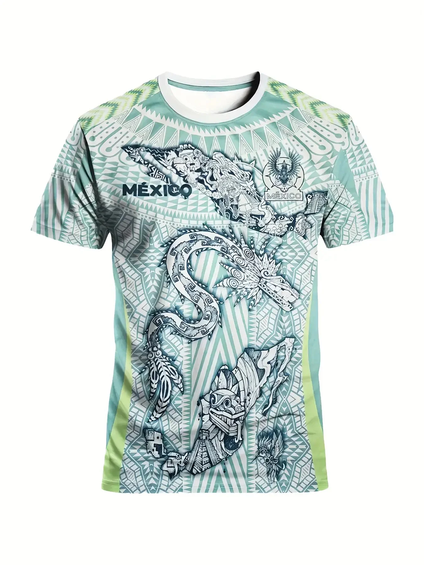 Mens Fashion Mexico - Mexico Aztec Quetzalcoatl Football Jersey Men