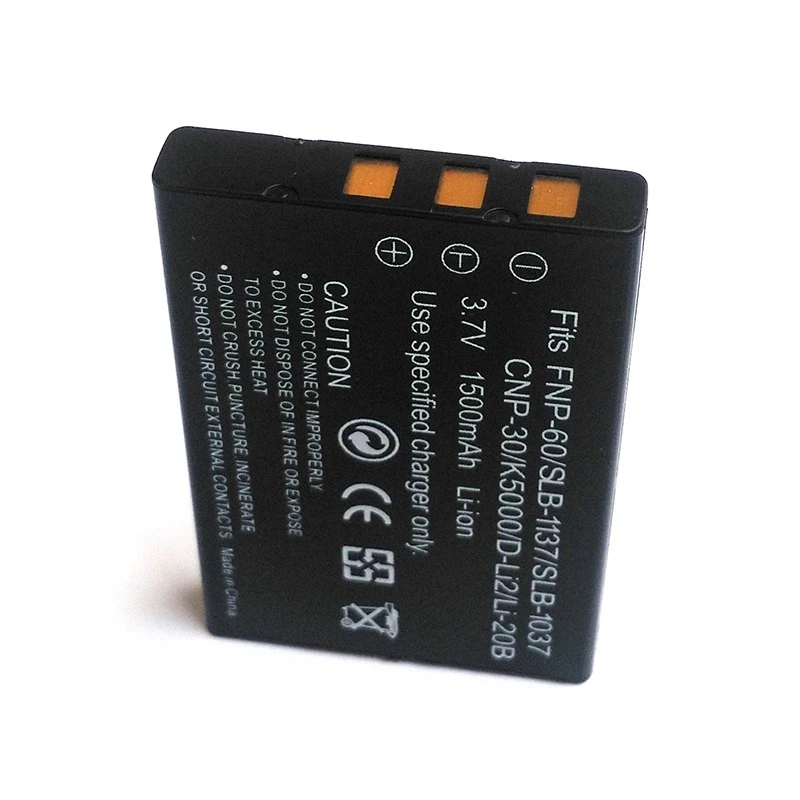 Bateria da câmera FNP-60 3.7V 1500mAh para CMOX D-I2398 D-X3388 A-m3998T A-i2688T