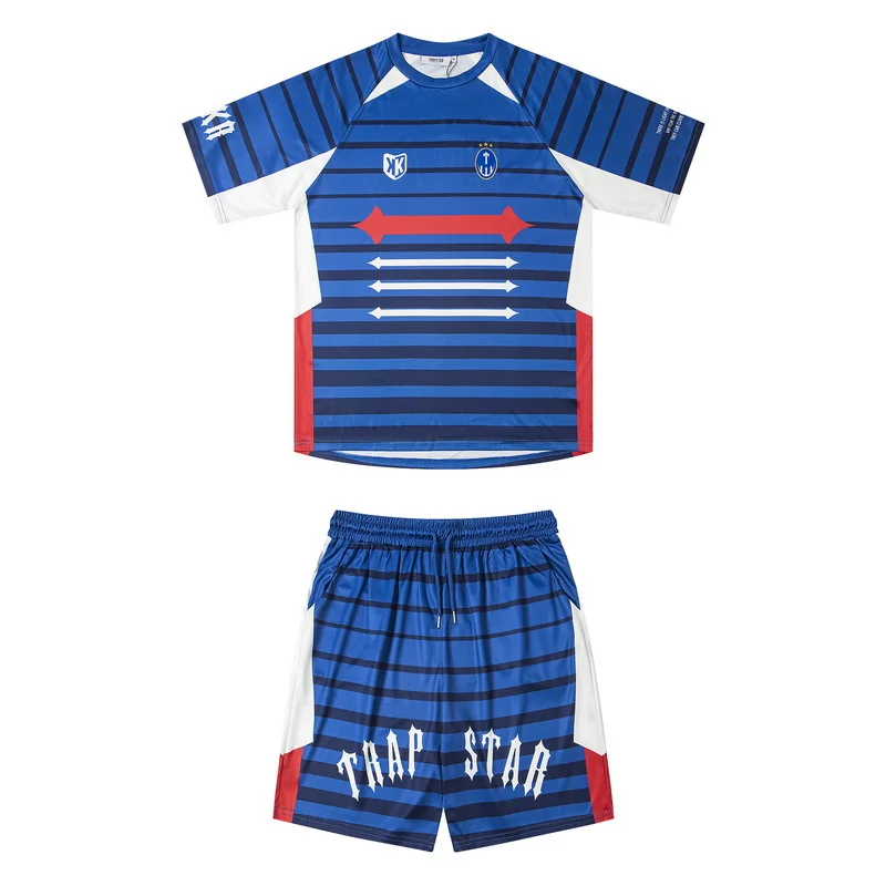 

American High Street Summer Sport Casual Men's Training Qui Dry Jersey orts T-irt Set Teenage ort Sve Clothes