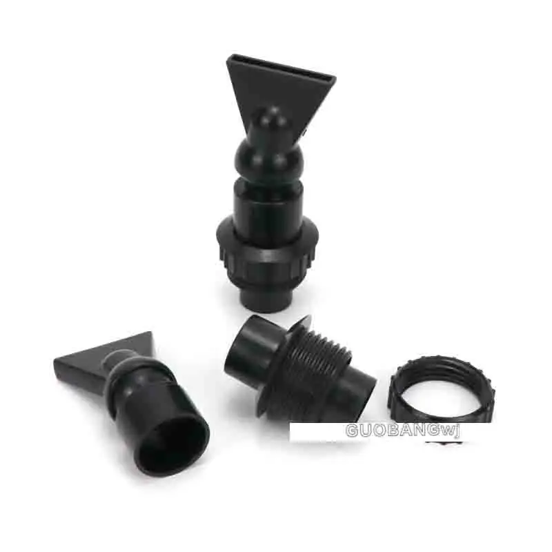 Adjustable Duckbill Nozzle for Aquarium Fish Tank with Aeration Holes 1/2 Inch Outlet Nut Included Overflow Plate