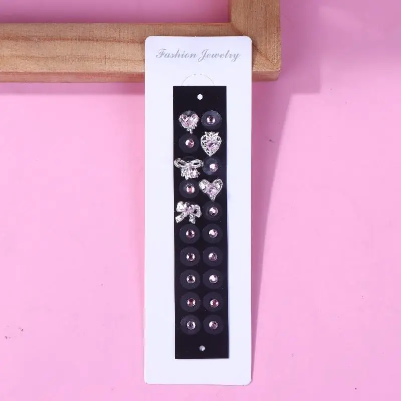 20 stks/vel Mode Hart Boog Strass Oor Punt Stickers Oor Druk Stok Acupunctuur Auricular Oor Stickers Massage
