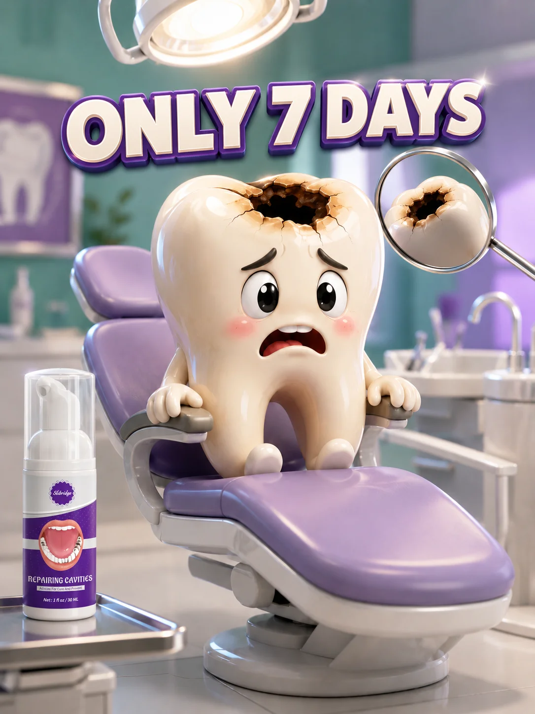 Daily Teeth Care Mousse for Adults, Gentle Oral Cleaning and Enamel Care for a Healthy Looking Brighter Smile