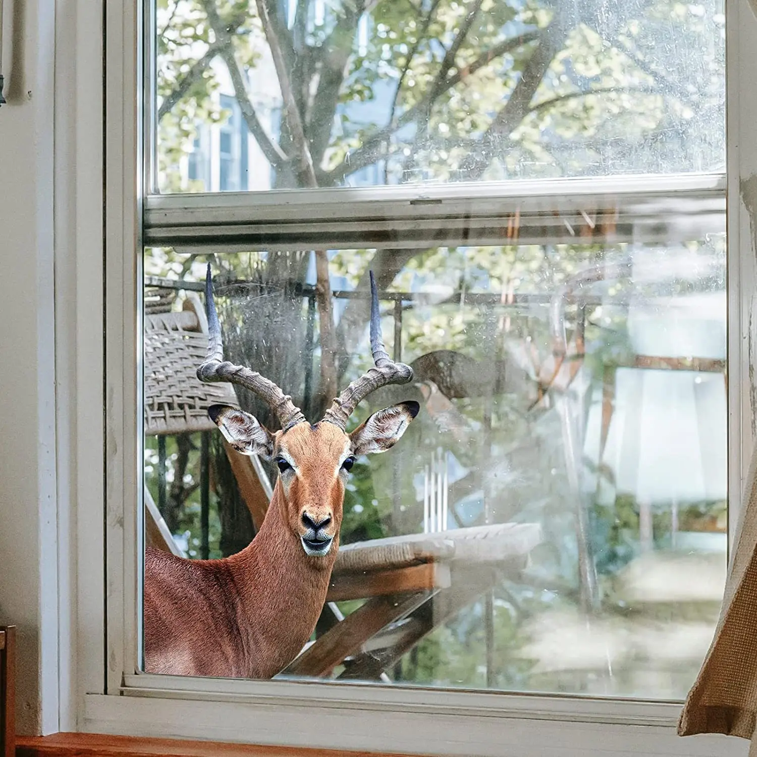 Animal Wall Sticker Giraffe Cow Dog Deer Sticker Creative Hole Car Window Window Home Decoration New 2023