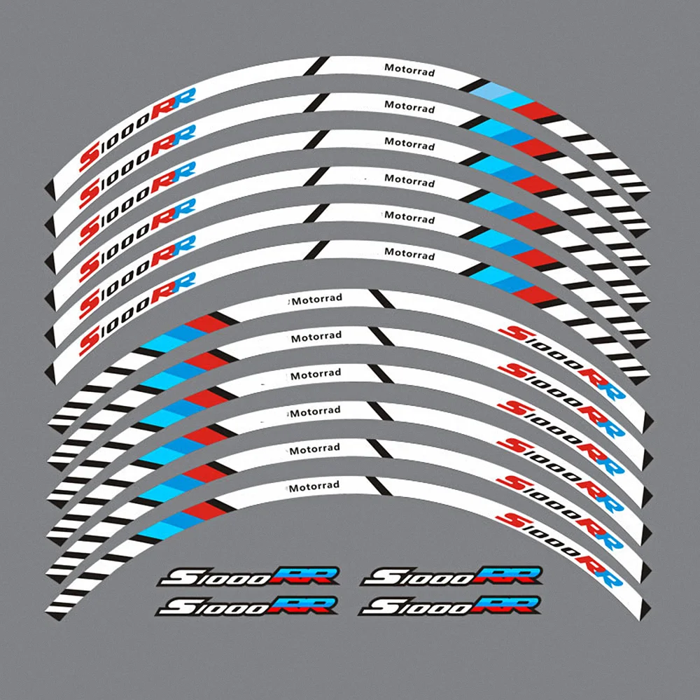 S1000rr反射ステッカー,オートバイアクセサリー,BMW s rr s1000 1000, 2012, 2019, 2023用の赤と白のステッカー