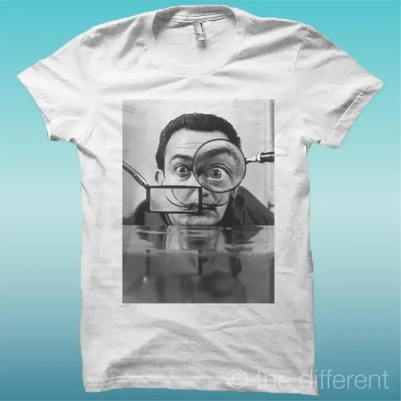 T-shirt Salvator Dal 'âcrivain Blanc The Happiness Is Have My Neuf