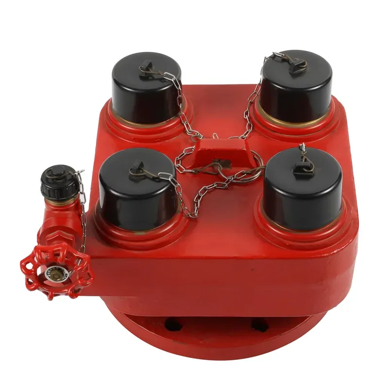 DN150 Rear Inlet British Copper XingLong Easy Installation Water Pump Adapter 4-Way Breeching Firefighting Equipment