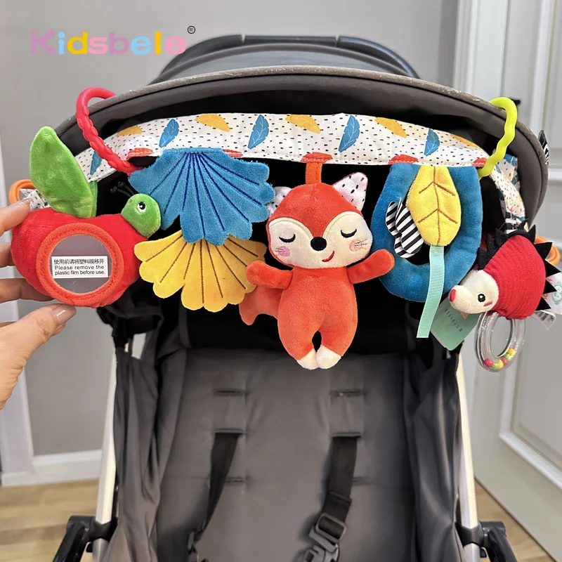 Baby Plush Toy Hanging Crib Adorable Plush Stroller Newborn Sensory Rattles For Toddler Infant Learning Development Activity Toy