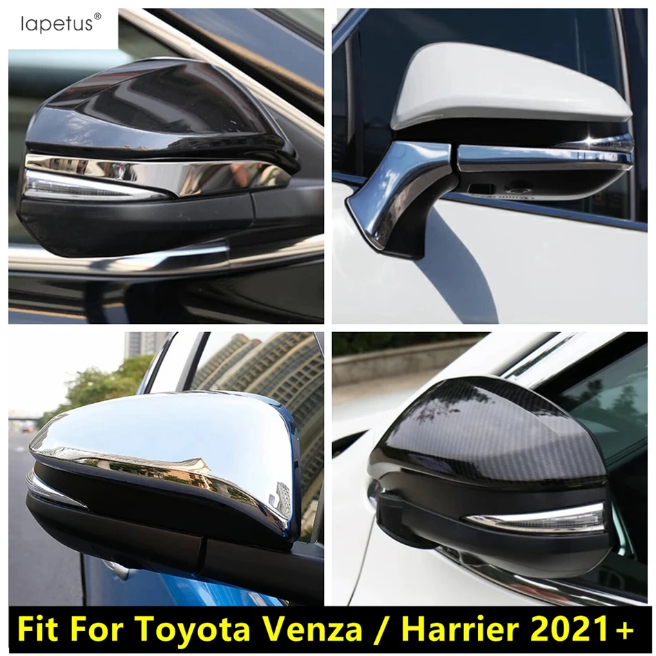 

Car Rearview Mirror Cap Shell Protection Strip Cover Trim For Toyota Venza / Harrier 2021 - 2024 ABS Chrome Exterior Accessories