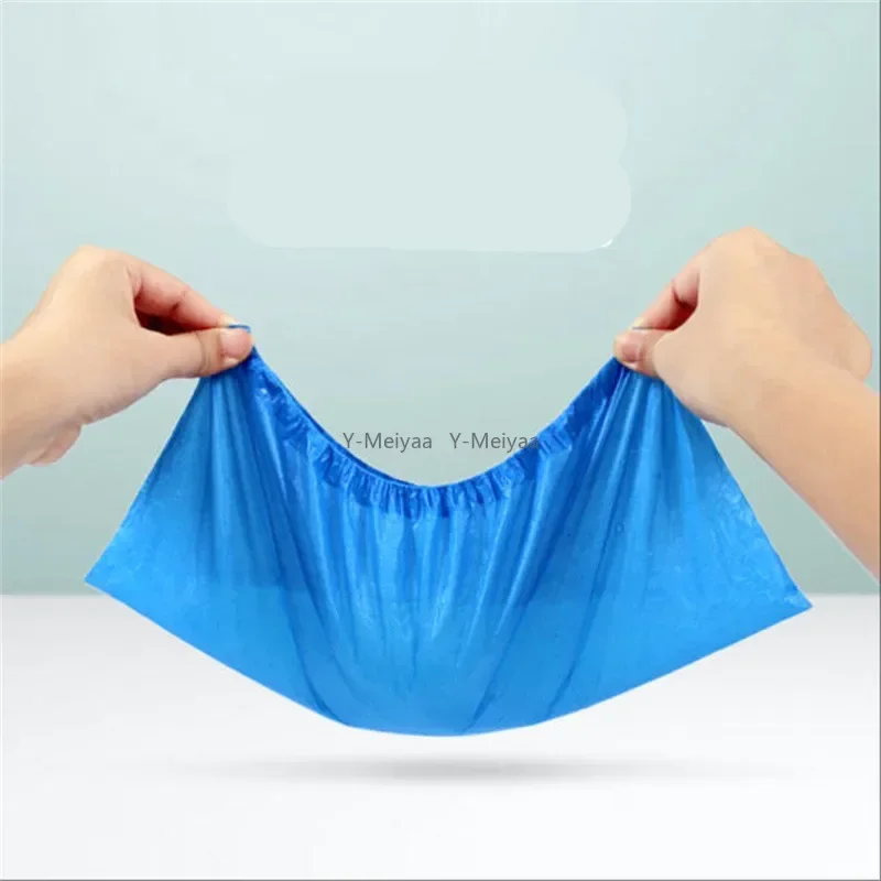 100-600PCS Disposable Shoe Cover PE Waterproof Shoe Cover Non-slip Foot Cover Indoor For Construction Workplace Carpet