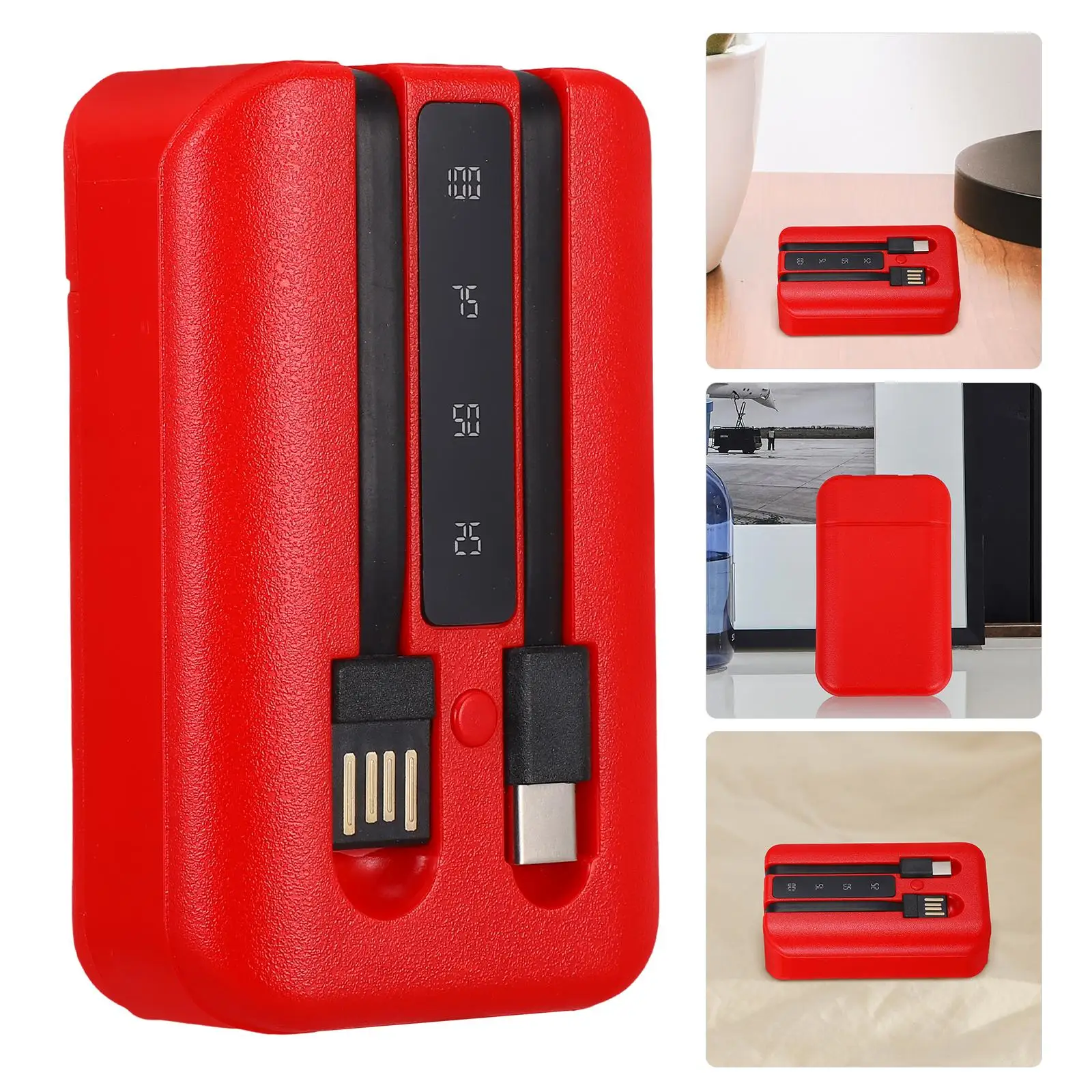 Caixa de armazenamento portátil para banco de potência, amplo espaço, dinheiro, joias, chaves, tamanho de viagem, recipiente seguro oculto, compartimento secreto