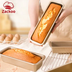 Zackoo 3Pcs Set Rectangular Bread Cake Mold Carbon Steel Non-Stick Baking Pans Tray Square Loaf Toast Mould Kitchen Bakeware