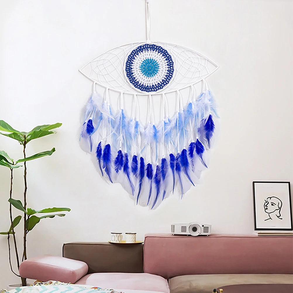

Glowing Eye Dream Catching Network Dreamcatcher for Home Decor Decorative Plume Handmade Plumes Hoop Craft