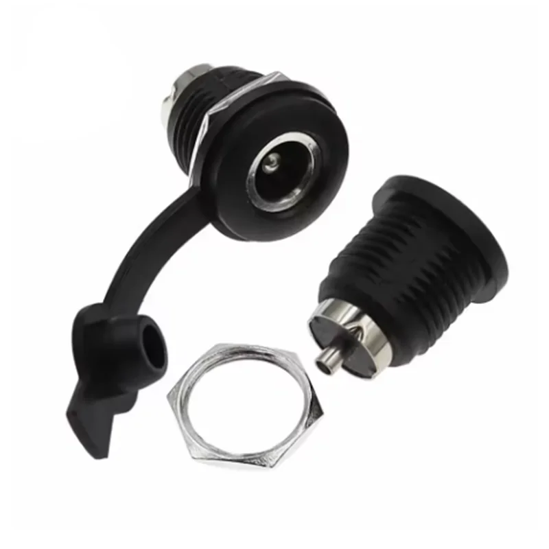 2PCS DC Large Current Charging Jack 5.5x2.5mm / 5.5x2.1mm Female Panel Mount Connector 5.5x2.5/2.1mm Socket Connector