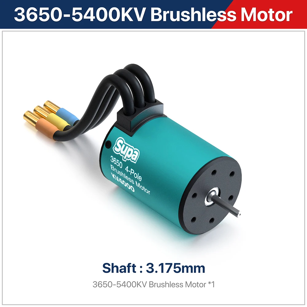 SKYRC Borstelloze Motor ESC Combo FuriaX Supa 3650 Motor 60A ESC 2-3 S LiPo 3.175mm As voor 1/10 Touring Buggy Korte Cursus Truck
