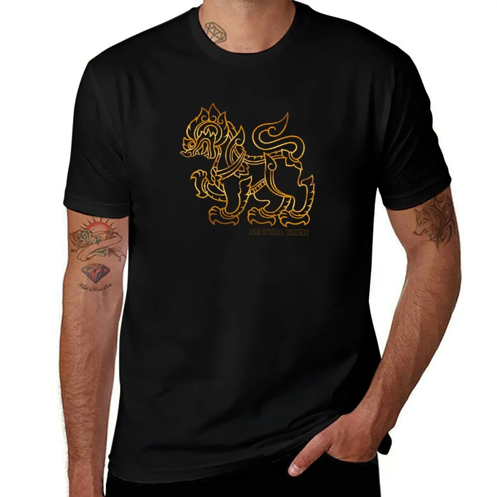 Gold D Singha-Brew T-Shirt Casual Trendy Streetwear Tee Shirt T-Shirt