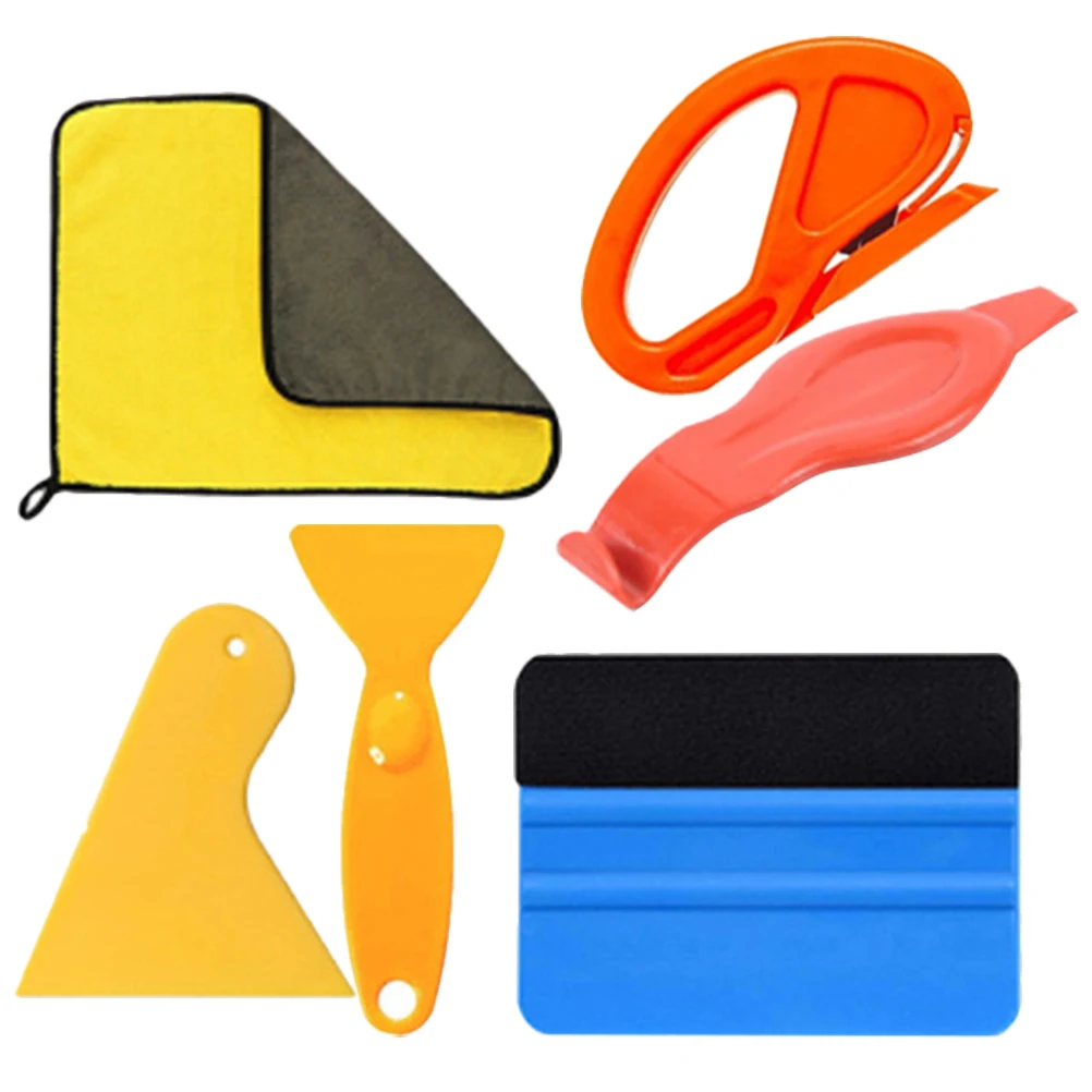 

1 set Car Film Application Tool Kit Plastic Scraper Smoother Wallpaper Installation Tools Set Film Tool Kit Wall Paper