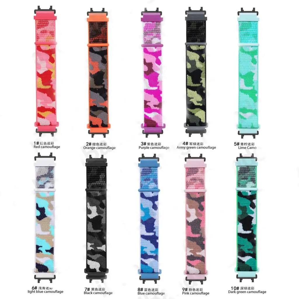 

Camouflage Nylon Loop Strap For Huami Amazfit T-REX 2 Smart Watchband Sports Bracelet For Xiaomi Amazfit T-Rex/T Rex Pro 2 Strap