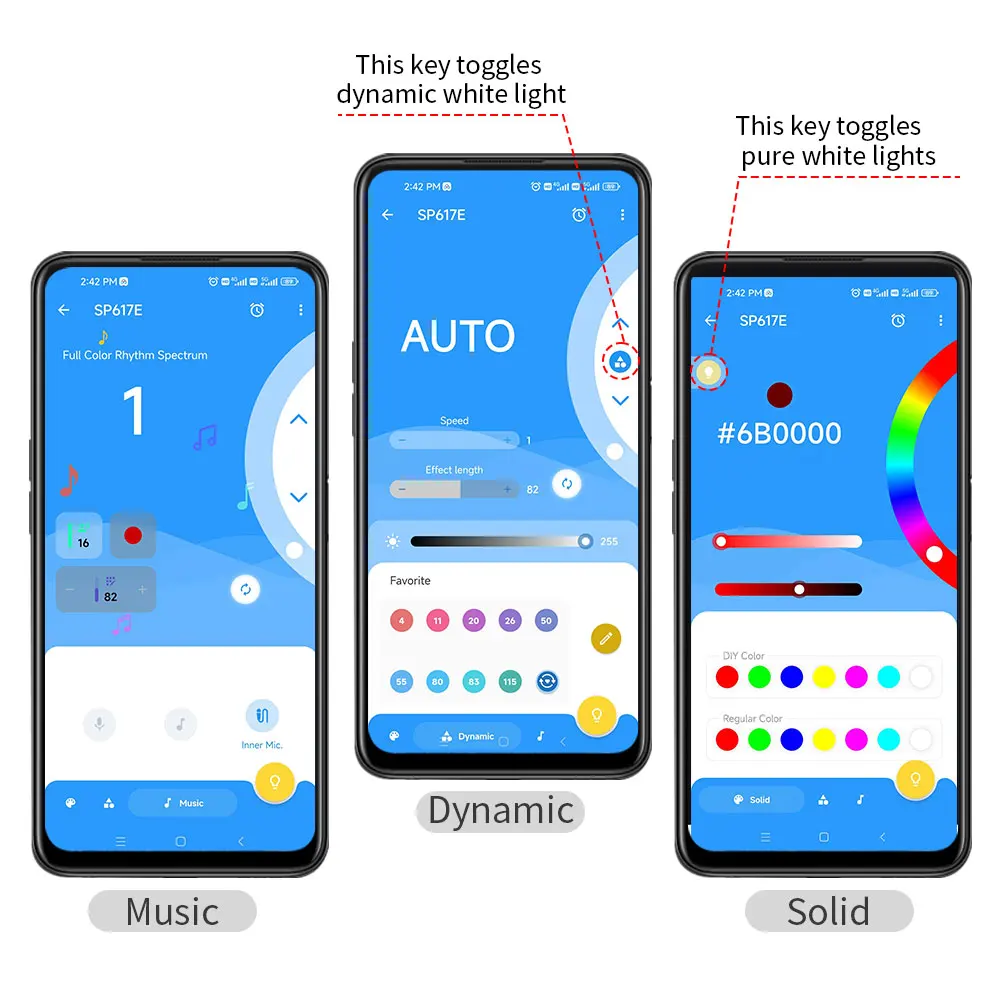 Imagem -02 - Controlador Led de Música com Microfone Embutido Aplicativo Bluetooth Sk6812-rgbw Sp617e Ws2814 Tm1824 Sm16704 Ucs2904 Dc524v