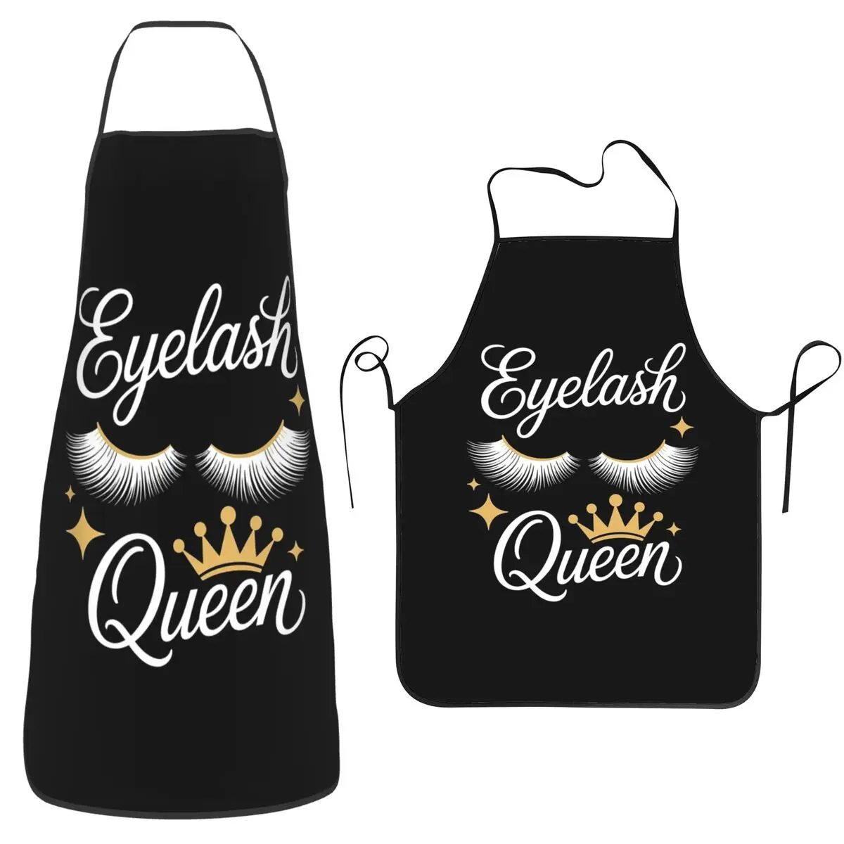 Eyelash Queen Lashes Lash Apron Chef Baking Tablier Waterproof Bib Kitchen Cleaning Pinafore for Women Men Painting