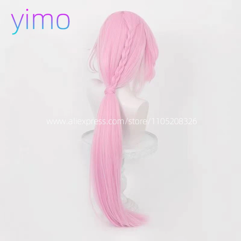 Juego Honkai Impact 3 Elysia Cosplay peluca nuevo Realm Elysian Ellie Miss Pink Elf Erishia Cosplay pelo para fiesta de Halloween adulto