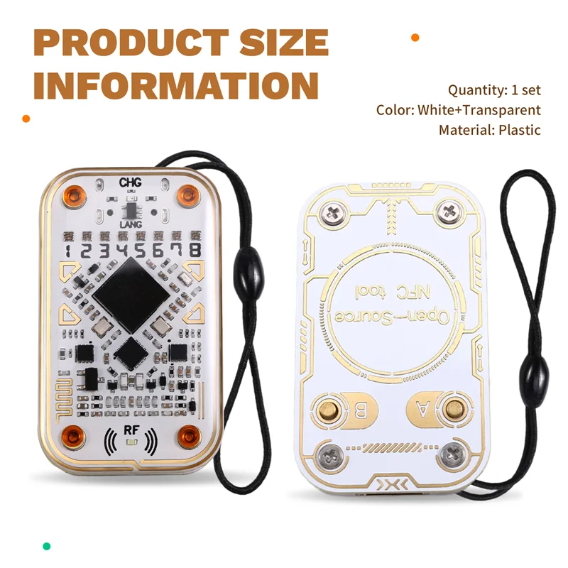 SQPP-Chameleon Ultra RFID Считыватель смарт-чипов Эмулятор смарт-карт 125 кГц 13,56 МГц IC Декодирование идентификационных карт с функцией сброса батареи