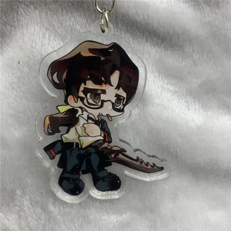 Anime Keychain Limbus Company Gregor Hong Lu Acrylic Keyring Strap Figure Hanging Accessories 6cm