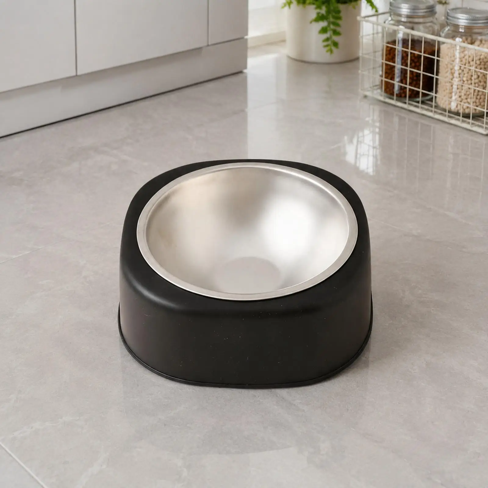 Anti Spill Pet Bowl for Dogs Stainless Steel Raised Feeding Dish with Easy Clean Insert for Water Dry Food