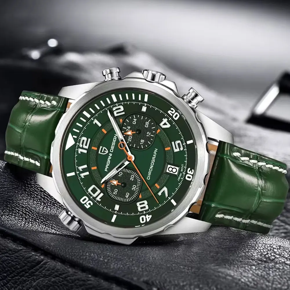 

PAGANI DESIGN PD-1811 Men Watch 44mm Quartz Wristwatch Multi functional Chronograph Top Brand VK64 Waterproof Watch for Man gift
