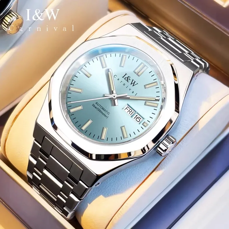 

Мужские оригинальные механические часы CARNIVAL, брендовые роскошные наручные часы с автоматическим механизмом NH36 для мужчин, водонепроницаемые Montre Homme