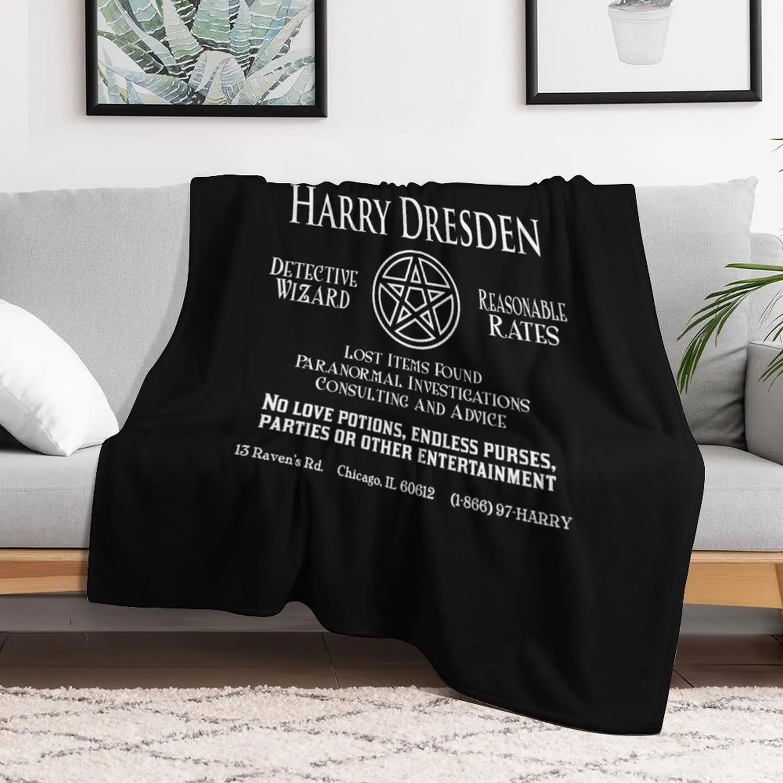 Harry Dresden Wizard Detective 2246 Throw Blanket Thermals For Travel Personalized Gift Camping Blankets