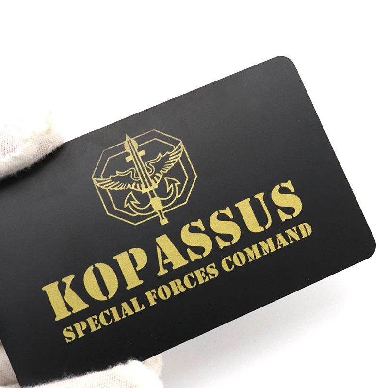 Customized inquiry Premium Matte Black Metal Business Card Stainless Steel Metal Membership Card