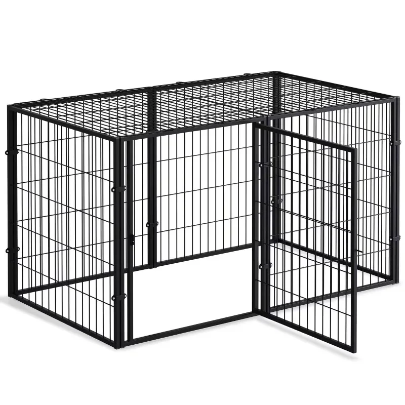

Foldable metal dog crate heavy duty pet dog cage pet kennel for small to medium sized large dogs