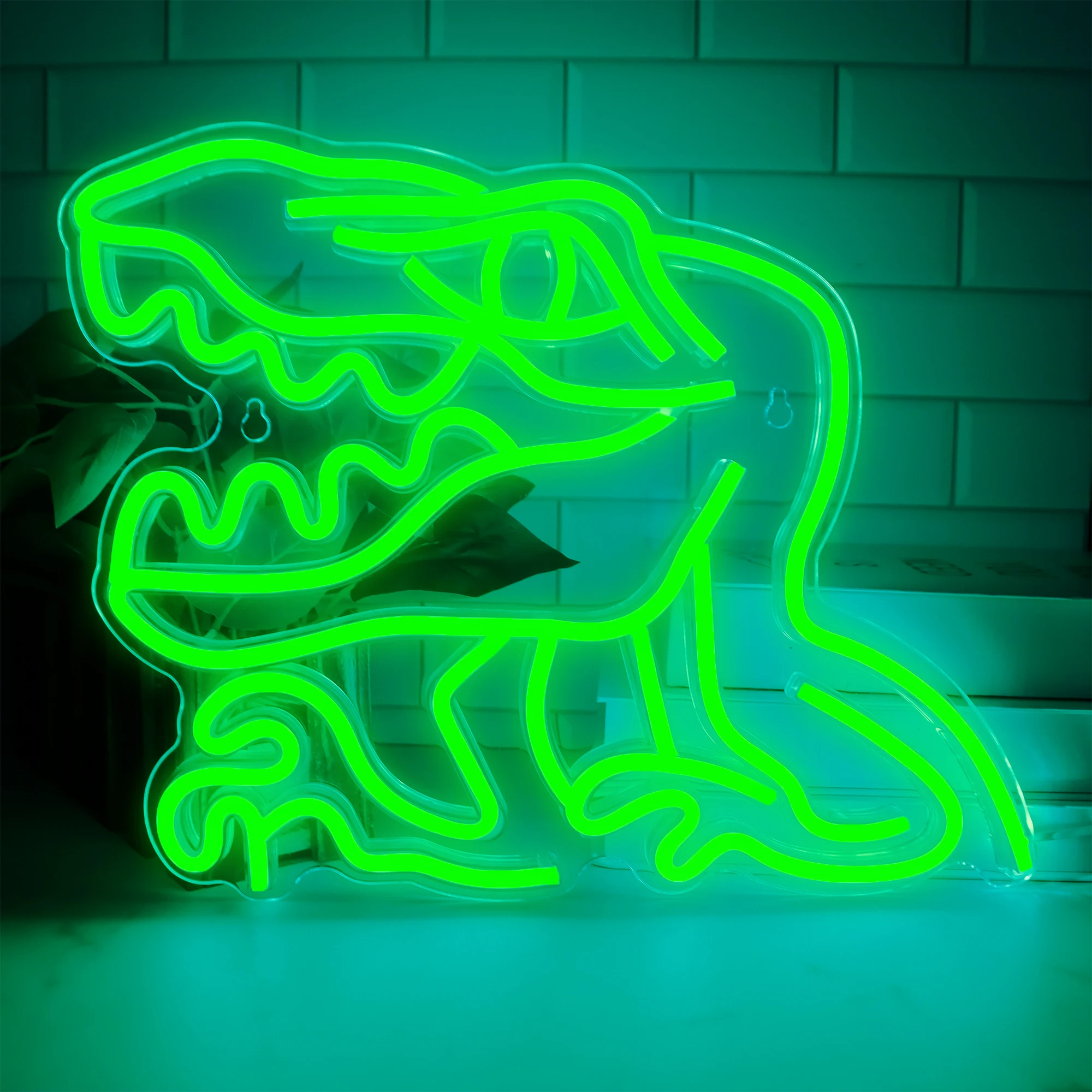 Dinosaur Neon Sign LED Light USB Powered Night Lamp Acrylic Wall Hanging Art For Home Kids Room Wall Decor Gift