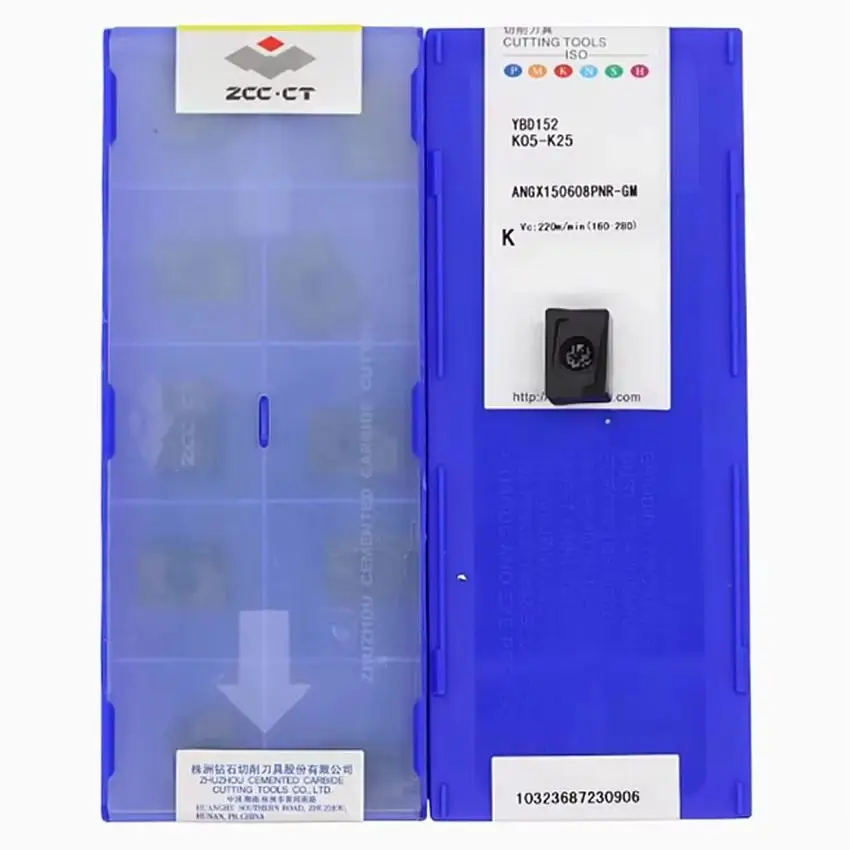 

ANGX150608PNR-GM YBD152/ANGX150608PNR-GM YBG203 ZCC.CT ANGX150608PNR-GM ANGX150608 CNC tools carbide inserts Milling inserts