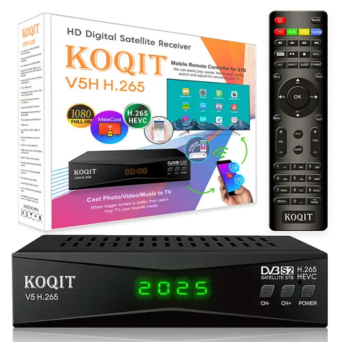 Full HD 1080P H.265 HEVC Decoder Dvb-s2 Digital Tv Satellite Receiver T2-MI Super Search Finder Receptor DVB S2