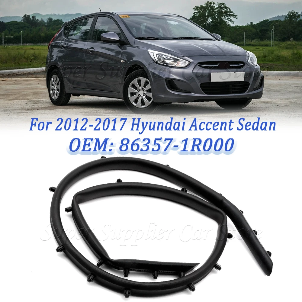 Car Hood Radiator Seal Strip New Front Bumper Shield Rubber Seal Strip Trim For Hyundai Accent Sedan 2012-2017 86357-1R000