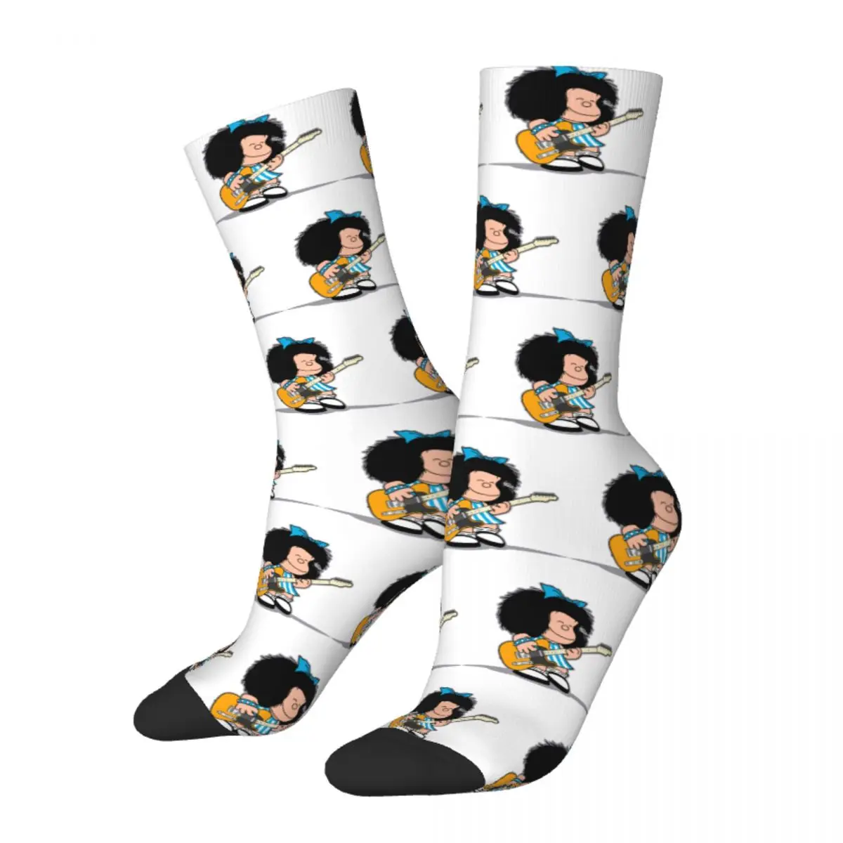 

Winter Warm Crazy Design Men's Women's Mafalda Quino Comics Socks Cute Kawaii Cartoon Breathable Skateboard Socks